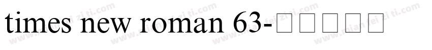 times new roman 63字体转换
